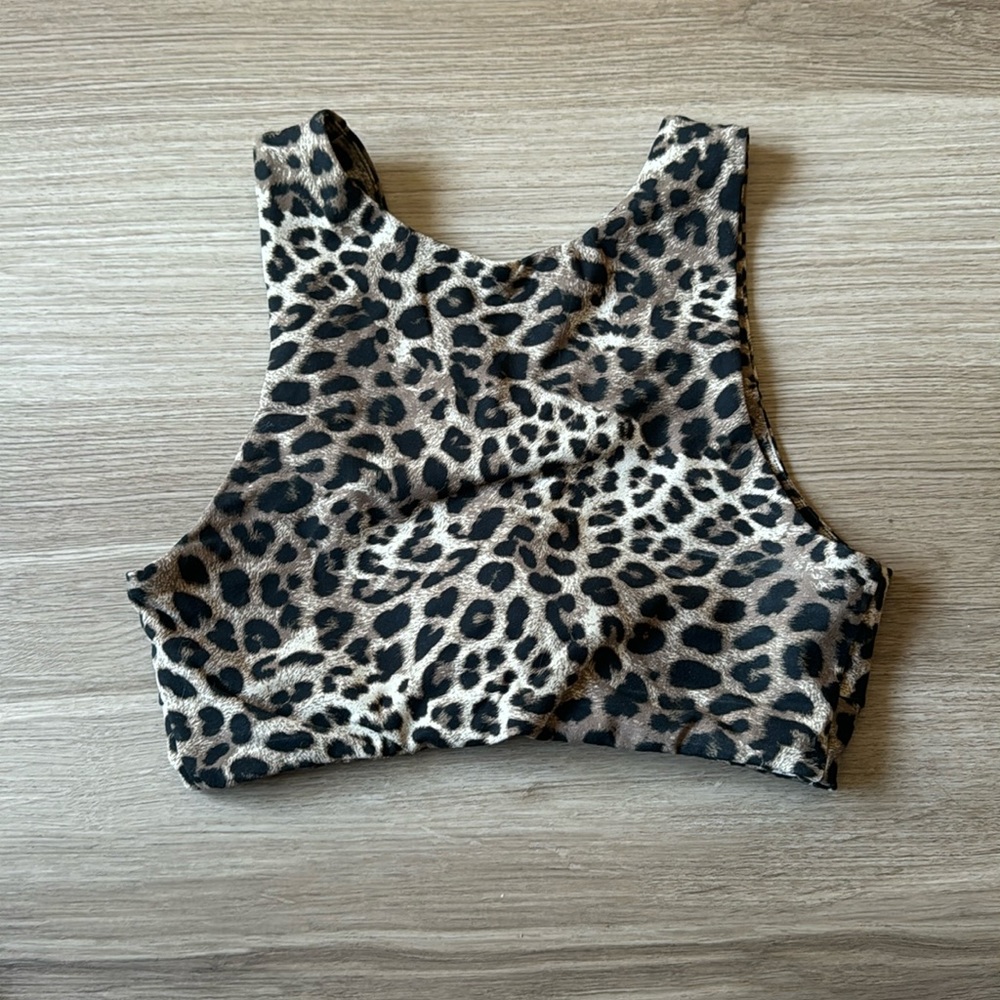 Cheetah print reversible sports bra from Spiritual Gangster